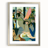 Expressionist Cafe Scene – Vibrant Abstract Cafe Wall Art by Kirchner