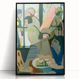 Expressionist Cafe Scene – Vibrant Abstract Cafe Wall Art by Kirchner