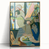 Expressionist Cafe Scene – Vibrant Abstract Cafe Wall Art by Kirchner