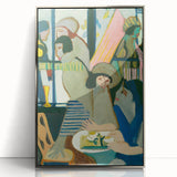 Expressionist Cafe Scene – Vibrant Abstract Cafe Wall Art by Kirchner