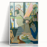 Expressionist Cafe Scene – Vibrant Abstract Cafe Wall Art by Kirchner