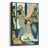 Expressionist Cafe Scene – Vibrant Abstract Cafe Wall Art by Kirchner