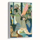Expressionist Cafe Scene – Vibrant Abstract Cafe Wall Art by Kirchner