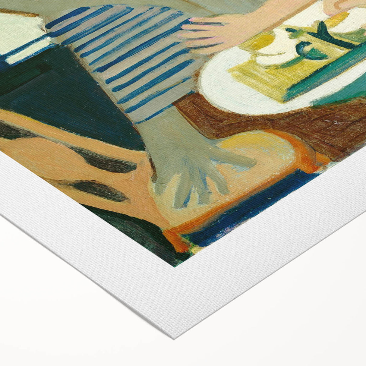 Expressionist Cafe Scene – Vibrant Abstract Cafe Wall Art by Kirchner