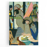 Expressionist Cafe Scene – Vibrant Abstract Cafe Wall Art by Kirchner