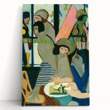 Expressionist Cafe Scene – Vibrant Abstract Cafe Wall Art by Kirchner