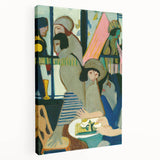 Expressionist Cafe Scene – Vibrant Abstract Cafe Wall Art by Kirchner