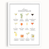 Abstract art print featuring swirling patterns in muted gray and blue tones, framed in white, suitable for dining room decor.