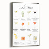 Landscape art painting of colorful, vintage-style food and drinks on black framed canvas, ideal for kitchen wall decor.