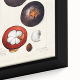 Extra large black wall art on canvas featuring colorful, textured fruit motifs, ideal for living room decor.