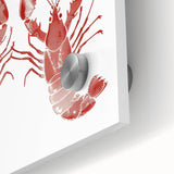 Large abstract wall art on acrylic glass featuring vibrant orange and yellow tones, ideal for dining room decor.