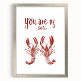 Textured abstract art print in silver frame, featuring swirls of muted gray and blue, ideal for modern bedroom decor.