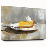 Acrylic print of assorted pastries in soft beige and brown tones, ideal for dining room decor.