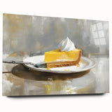 Acrylic print of assorted pastries in soft beige and cream tones, suitable for bedroom or dining room decor.