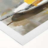 Art deco poster featuring assorted pastries in soft pastel shades on rolled canvas, ideal for dining room wall art.