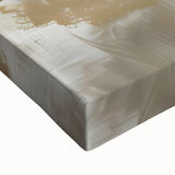 Close-up of a large art canvas featuring black and white landscape art paintings of pastries, ideal for bedroom wall decor.