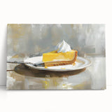 Black and white photo of assorted pastries on a stretched canvas, suitable as kitchen wall art.