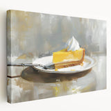 Large canvas print featuring an array of pastries in soft, warm tones, ideal for kitchen wall art.