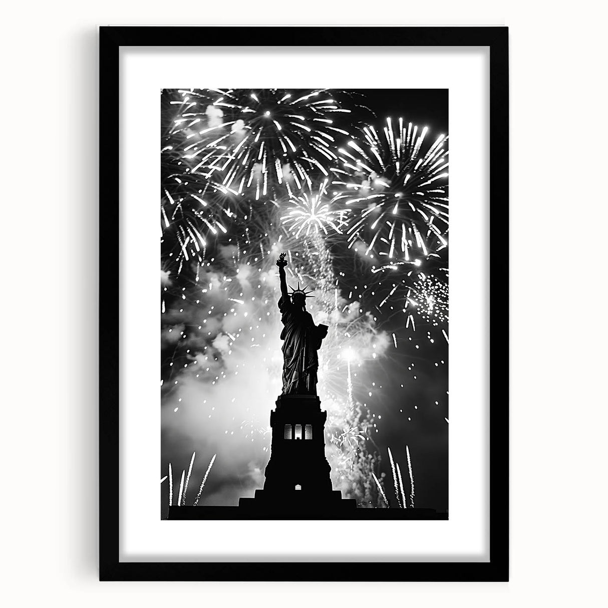 Statue of Liberty Fireworks - 4th of July Wall Art Photography