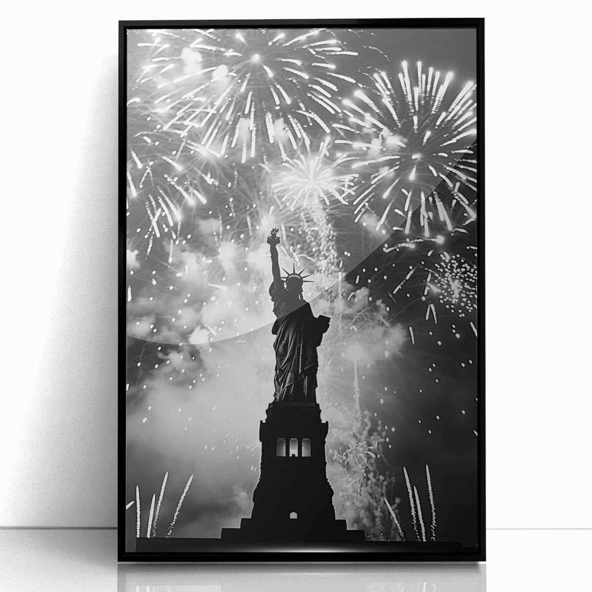 Statue of Liberty Fireworks - 4th of July Wall Art Photography