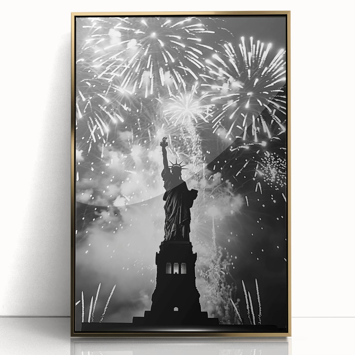 Statue of Liberty Fireworks - 4th of July Wall Art Photography