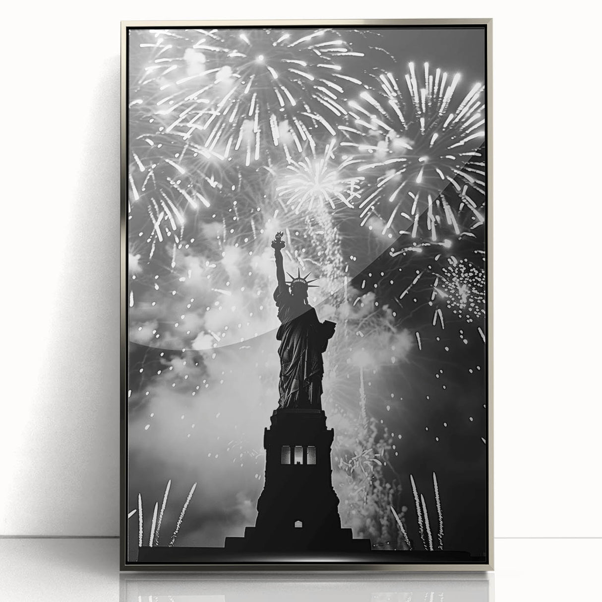 Statue of Liberty Fireworks - 4th of July Wall Art Photography