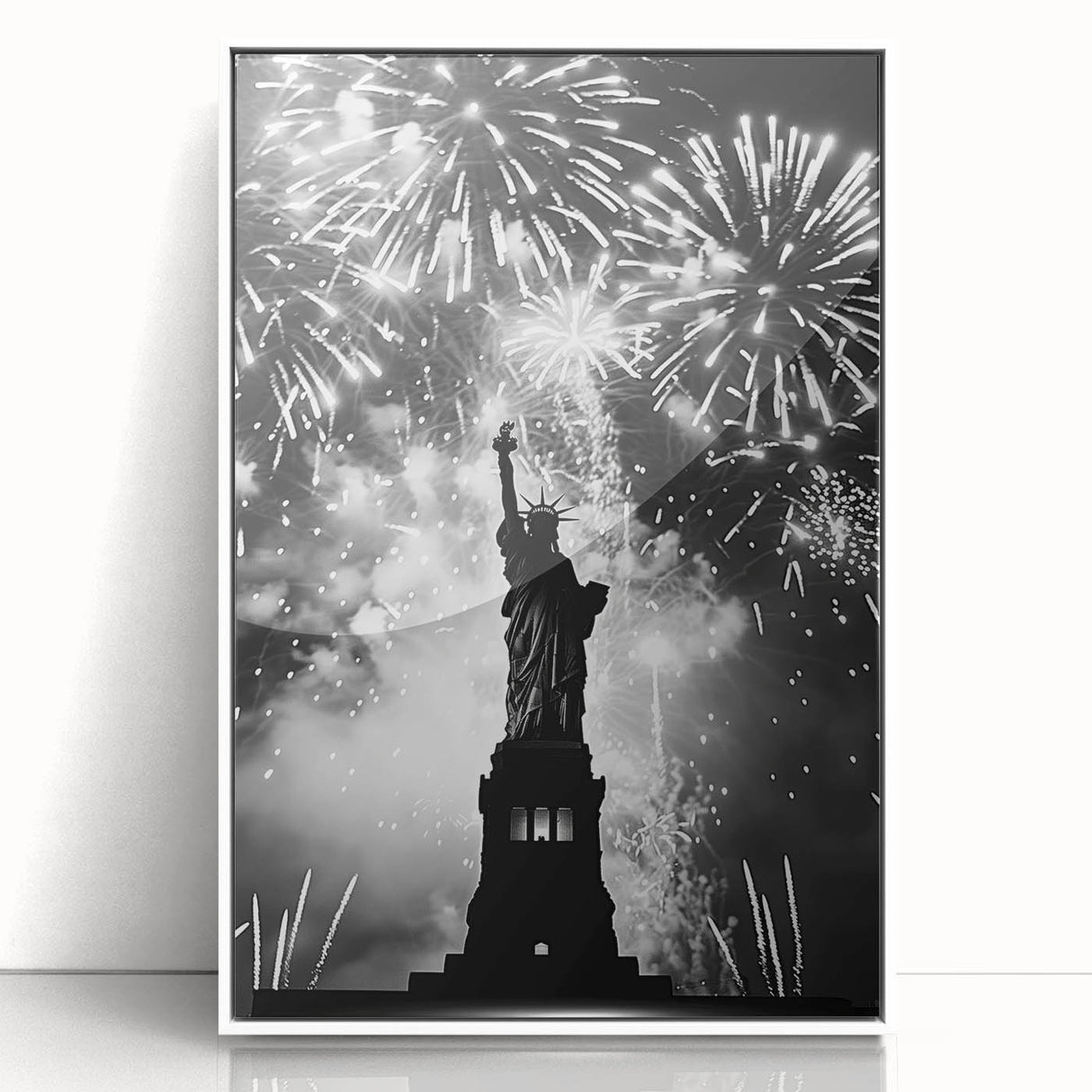 Statue of Liberty Fireworks - 4th of July Wall Art Photography