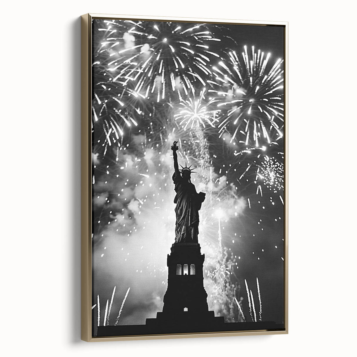 Statue of Liberty Fireworks - 4th of July Wall Art Photography