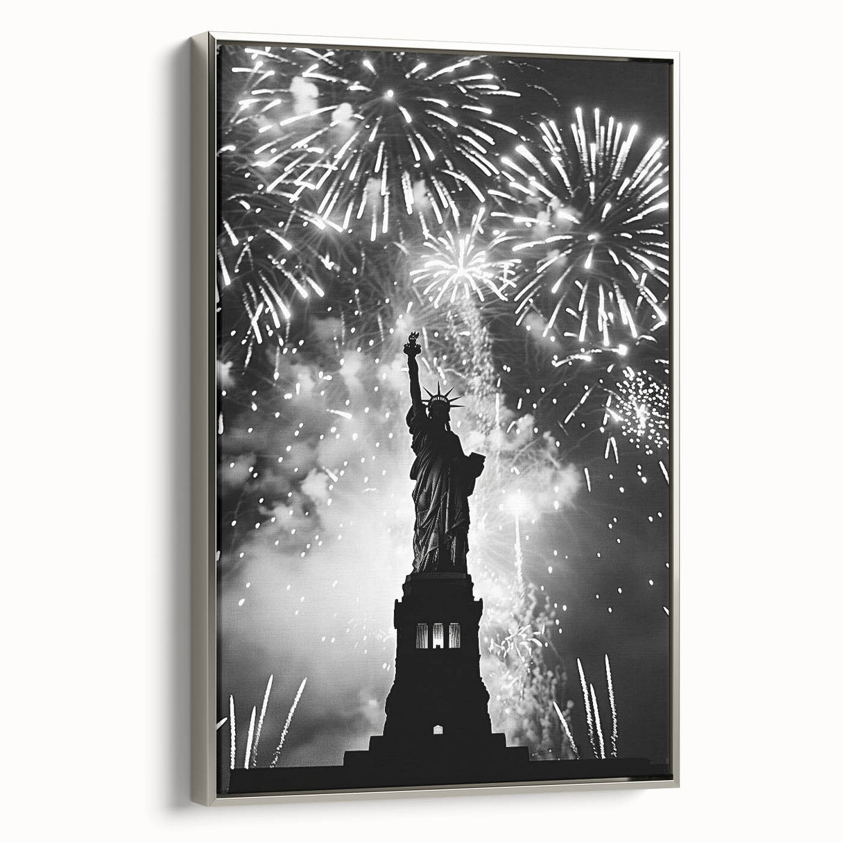 Statue of Liberty Fireworks - 4th of July Wall Art Photography
