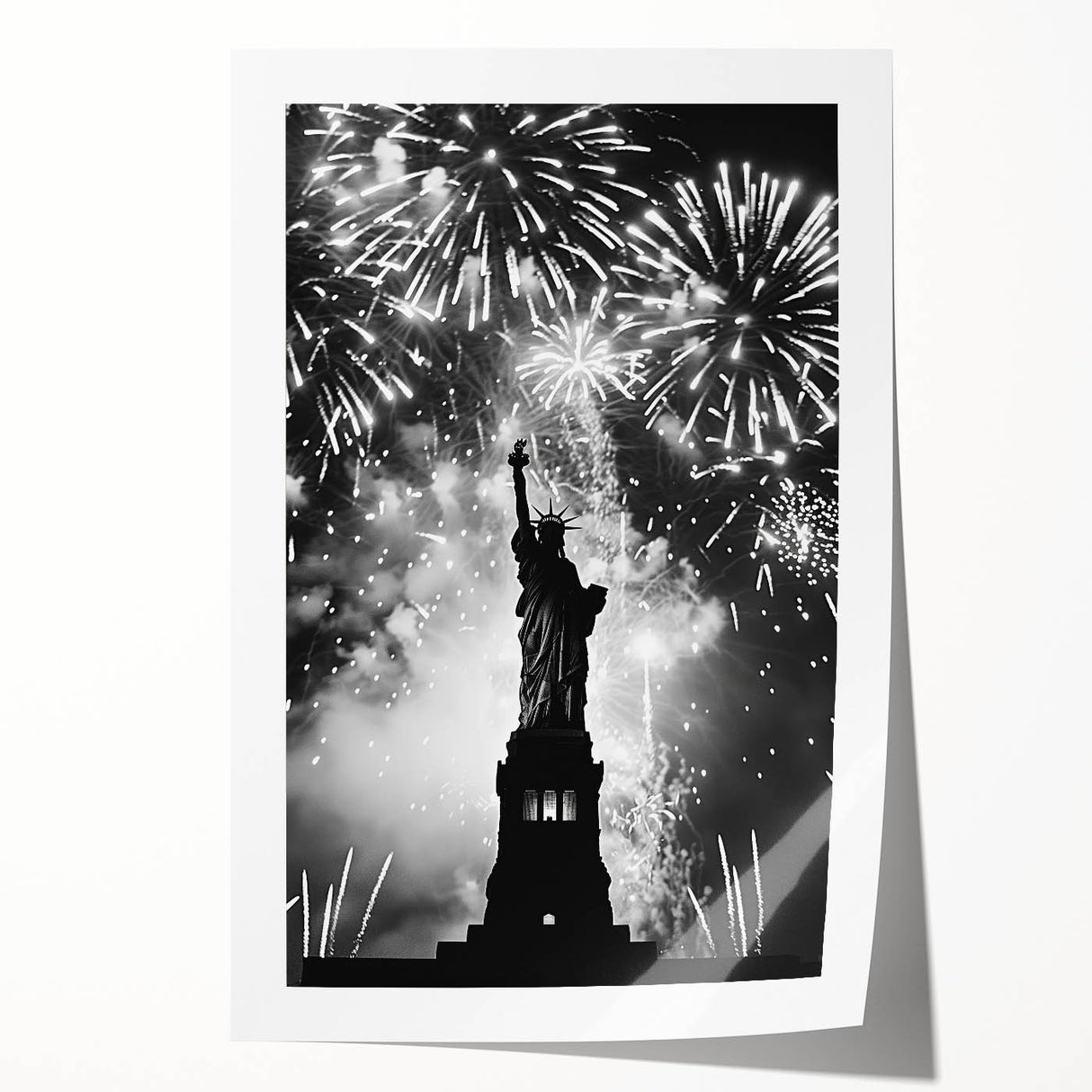 Statue of Liberty Fireworks - 4th of July Wall Art Photography