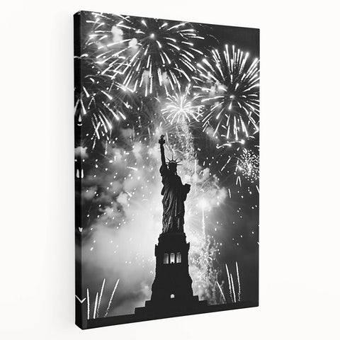 Statue of Liberty Fireworks - 4th of July Wall Art Photography