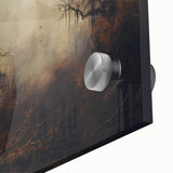 Haunted Castle Halloween Wall Art - Gothic Spooky Oil Painting