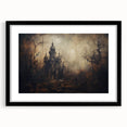 Haunted Castle Halloween Wall Art - Gothic Spooky Oil Painting