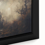 Haunted Castle Halloween Wall Art - Gothic Spooky Oil Painting