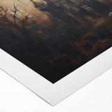 Haunted Castle Halloween Wall Art - Gothic Spooky Oil Painting