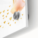 Golden Heart Rainbow Girls Room Wall Art – Nursery Print
