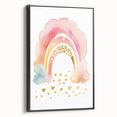 Golden Heart Rainbow Girls Room Wall Art – Nursery Print