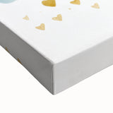 Golden Heart Rainbow Girls Room Wall Art – Nursery Print