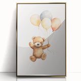 Floating Teddy Bear Nursery Wall Art – Baby Room Decor Prints