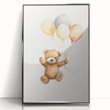 Floating Teddy Bear Nursery Wall Art – Baby Room Decor Prints