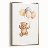 Floating Teddy Bear Nursery Wall Art – Baby Room Decor Prints