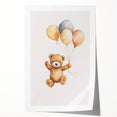 Floating Teddy Bear Nursery Wall Art – Baby Room Decor Prints