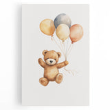 Floating Teddy Bear Nursery Wall Art – Baby Room Decor Prints