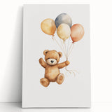 Floating Teddy Bear Nursery Wall Art – Baby Room Decor Prints