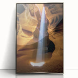 Framed acrylic landscape artwork showcasing a stunning canyon view, featuring vibrant colors and intricate details, perfect for enhancing any modern decor.