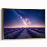 Framed canvas artwork showcasing a vibrant landscape with golden hues and textured fields, presented from a side view. Ideal for modern home decor.