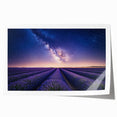 Vibrant rolled canvas print depicting a serene landscape with rolling fields and blue skies, designed for wall decor; securely packaged in a protective tube.