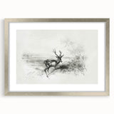 Elegant silver landscape frame with a white mat, showcasing a scenic artwork, perfect for enhancing home decor in modern interiors. Great for galleries or living spaces.