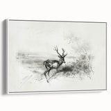 Framed canvas artwork depicting a serene landscape scene with vibrant colors, presented from a side view against a white background, ideal for home decor.