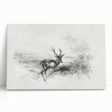 Stretched canvas art piece showcasing a serene landscape with vibrant colors, leaning against a textured wall, perfect for home decor enthusiasts seeking nature-inspired artwork.